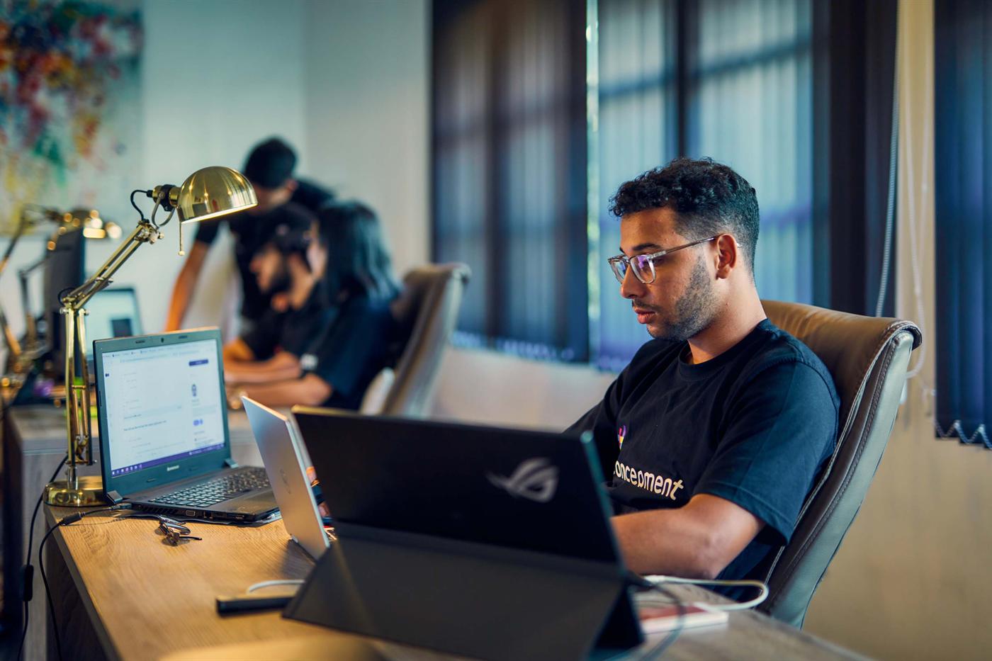 Konzentrierte Arbeit im concepment-Team